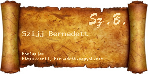 Szijj Bernadett névjegykártya